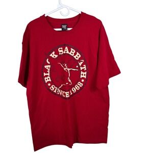 Black Sabbath Since 1968 Graphic Red Band Tee‎ Shirt Ciclope Tag Men Size XL